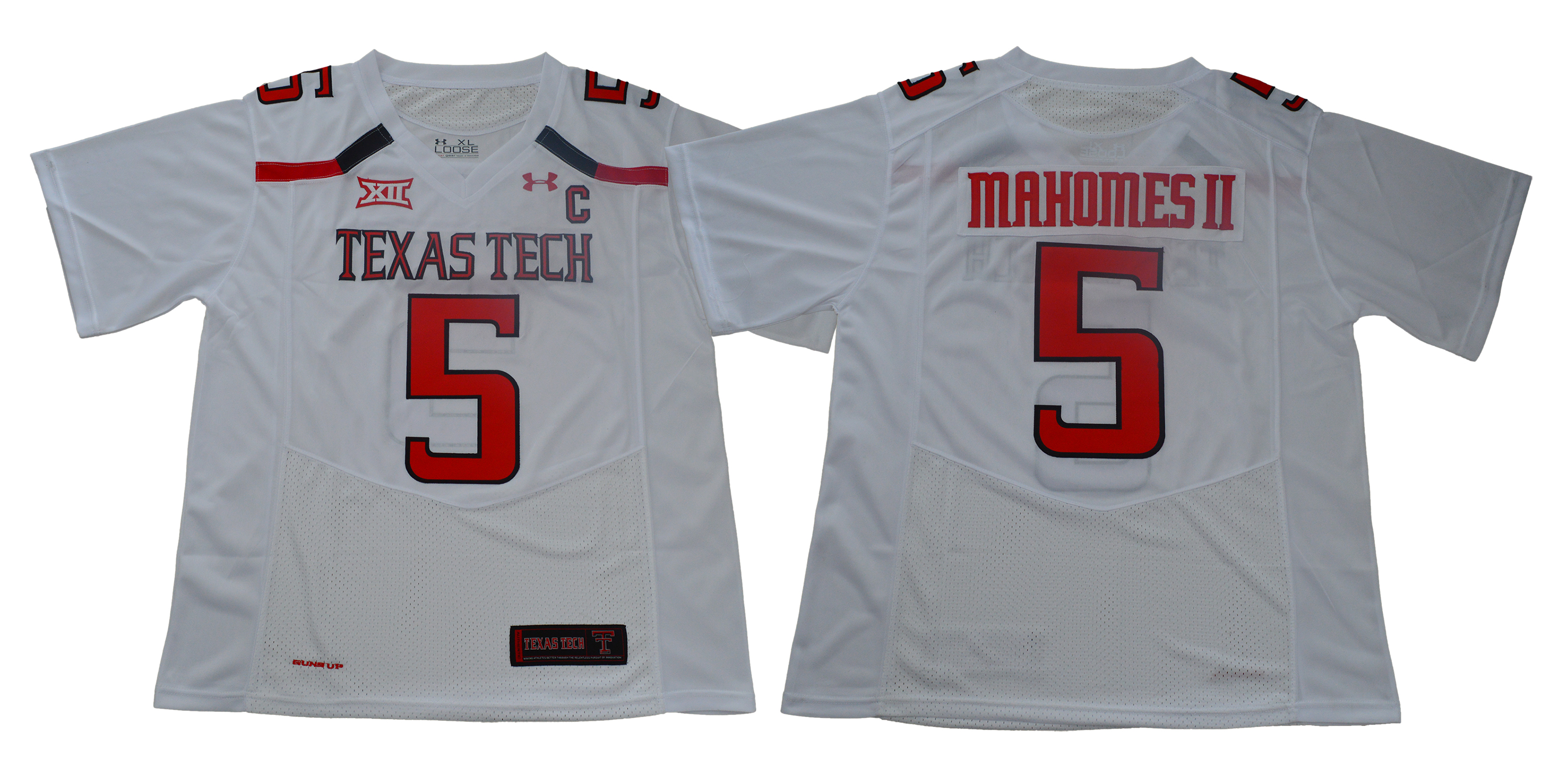 Men Texas Tech Red Raiders 5 Mahomes ii White Limited Stitched NCAA Jersey